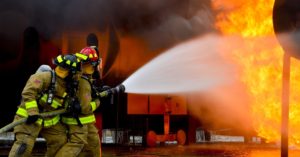 firefighters fighting fire