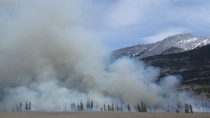 smoke over mountain