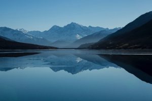 lake with mountains